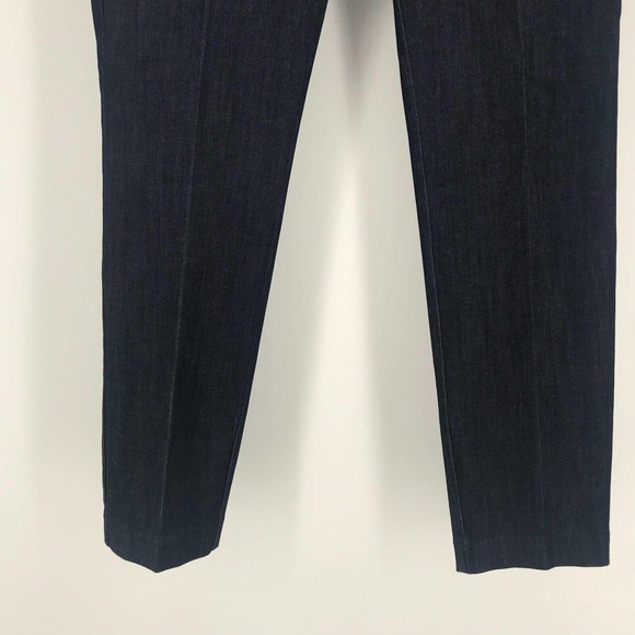 New York & Co 7th Avenue Design Studio Pant Womens 4 Blue Crop Denim Look - Picture 3 of 11